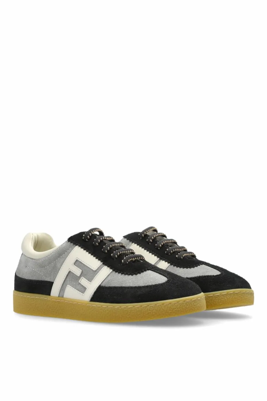 Fendi Kids GREY Suede sports shoes