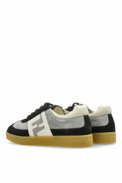 Fendi Kids GREY Suede sports shoes