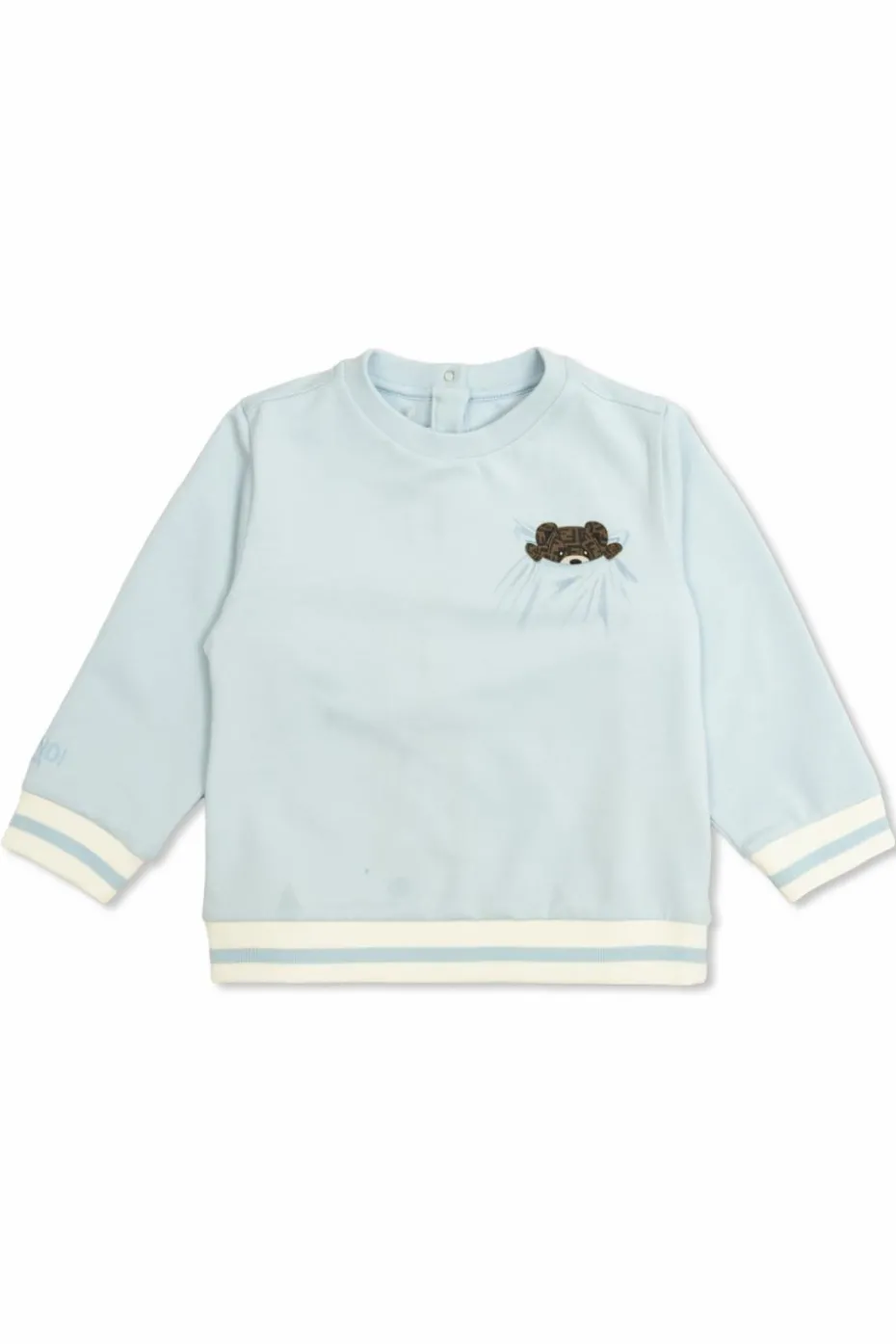 Fendi Kids light blue Sweatshirt with print