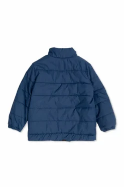Fendi Kids NAVY BLUE Insulated jacket with logo patch