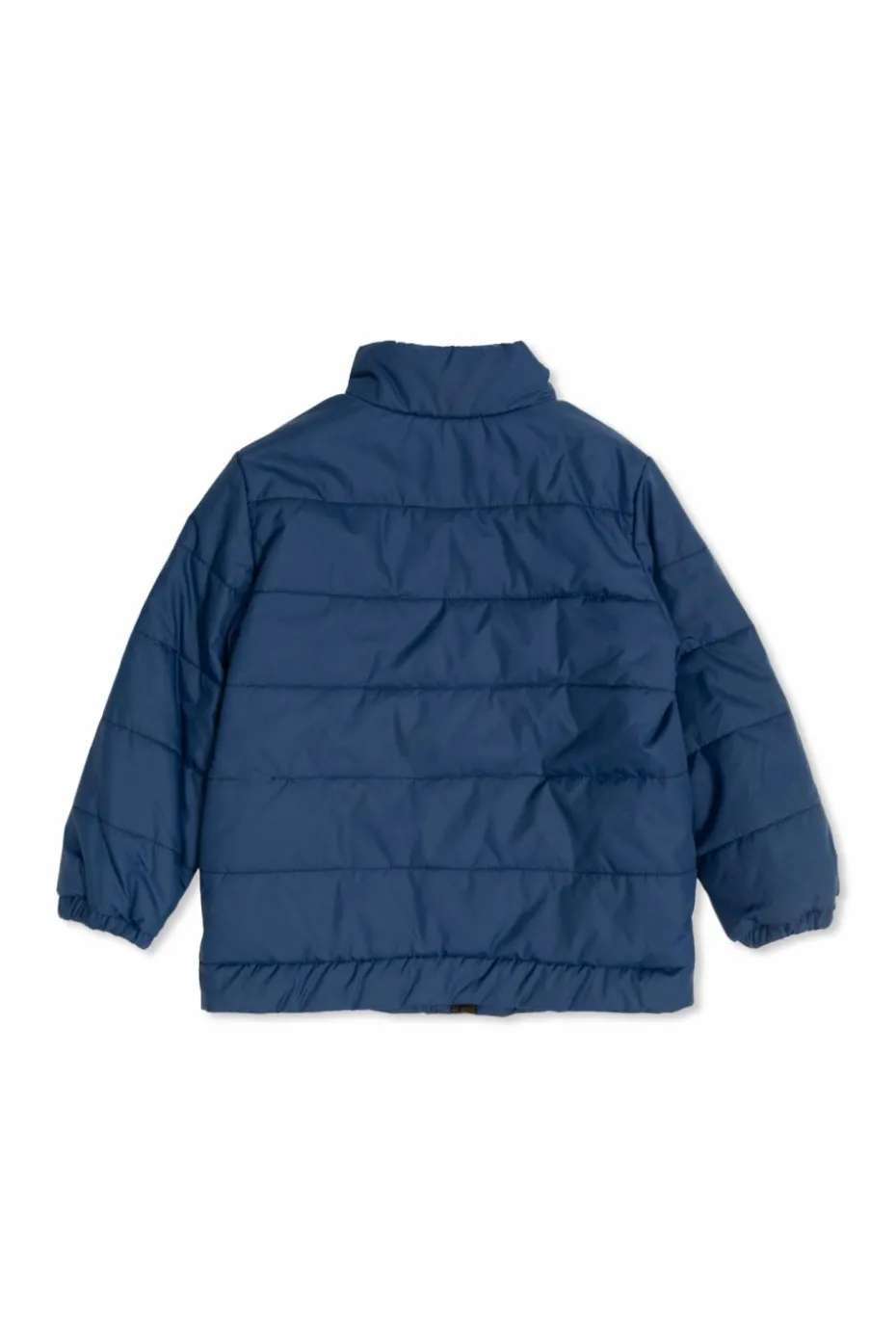 Fendi Kids NAVY BLUE Insulated jacket with logo patch
