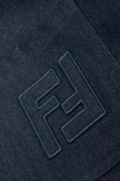Fendi Kids NAVY BLUE Shirt with pockets