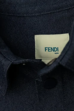 Fendi Kids NAVY BLUE Shirt with pockets