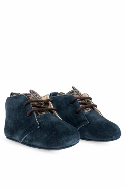 Fendi Kids NAVY BLUE Suede shoes