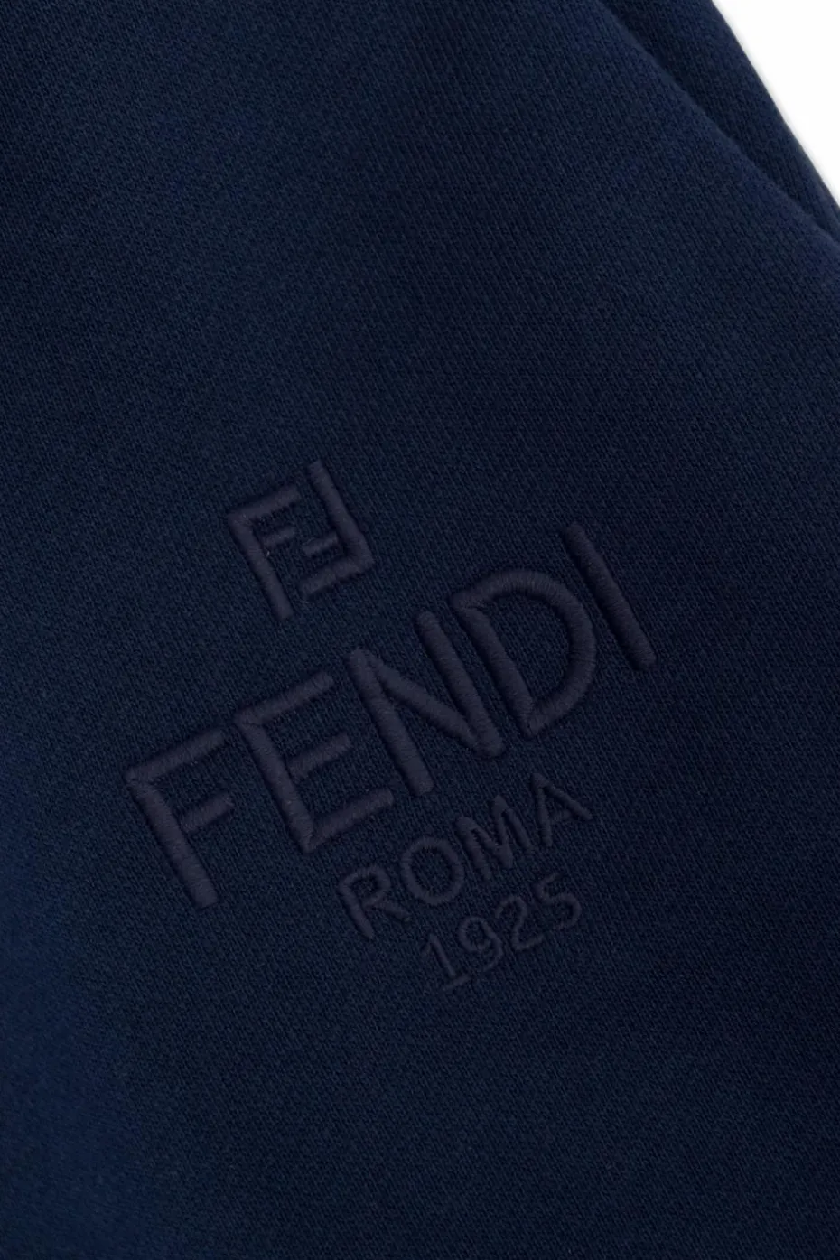 Fendi Kids NAVY BLUE Sweatpants with embroidered logo