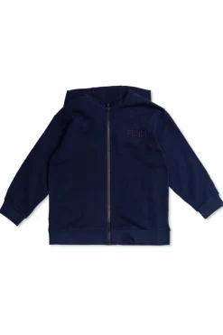Fendi Kids NAVY BLUE Sweatshirt with logo