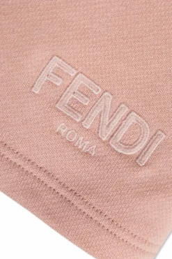 Fendi Kids PINK Shorts with embroidered logo