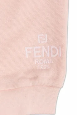 Fendi Kids PINK Sweatpants with embroidered logo