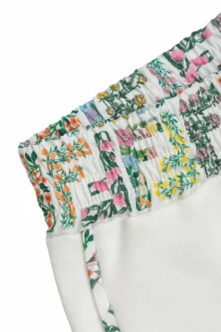 Fendi Kids WHITE Sweatpants with floral motif