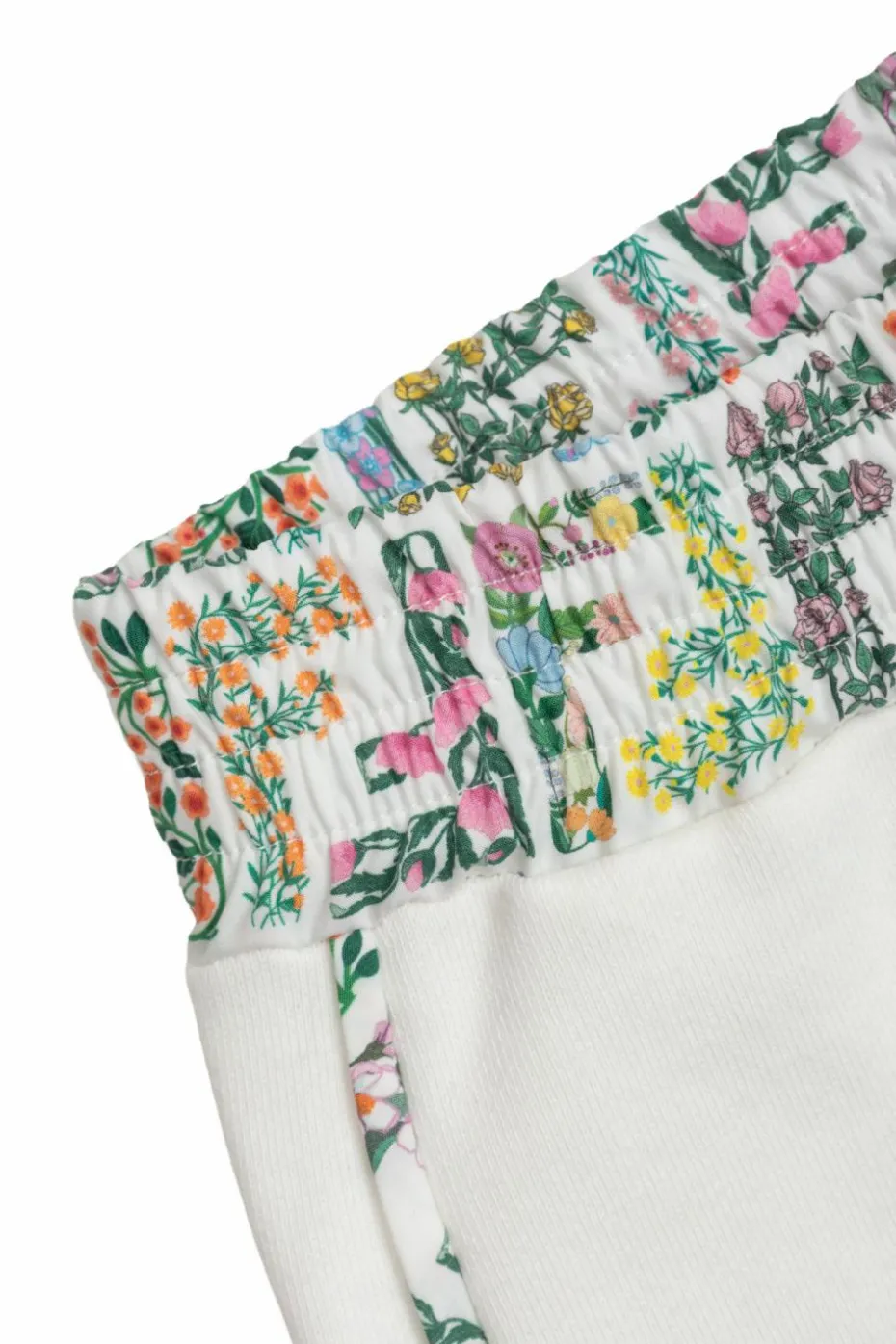 Fendi Kids WHITE Sweatpants with floral motif