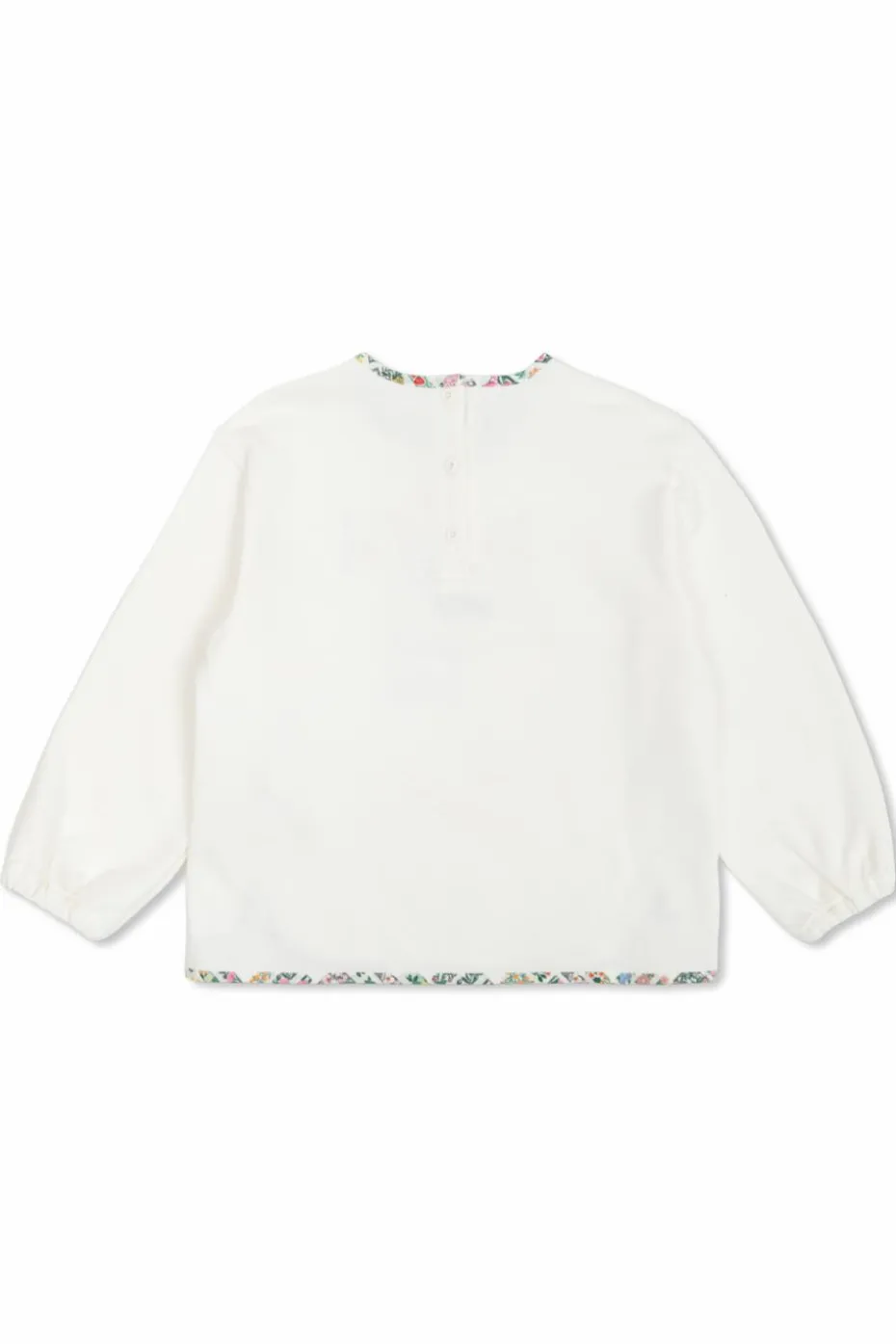Fendi Kids WHITE Sweatshirt with logo and floral motif