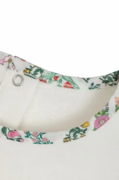 Fendi Kids WHITE Sweatshirt with logo and floral motif
