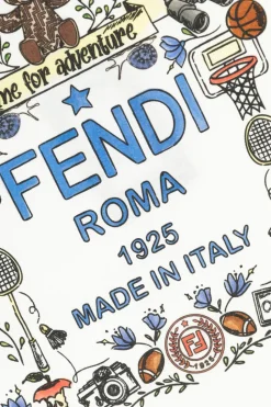 Fendi Kids WHITE T-shirt with colorful print