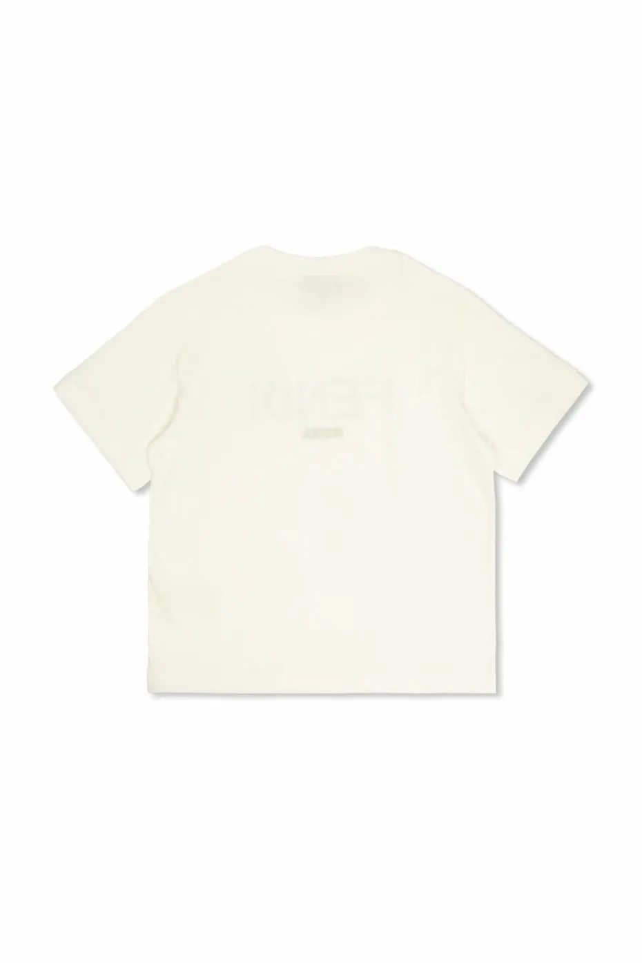 Fendi Kids WHITE T-shirt with a colorful printed logo