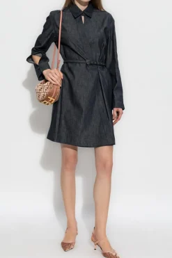 Fendi NAVY BLUE Denim dress with belt