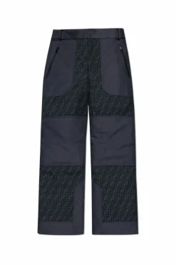 Fendi NAVY BLUE Ski pants with monogram