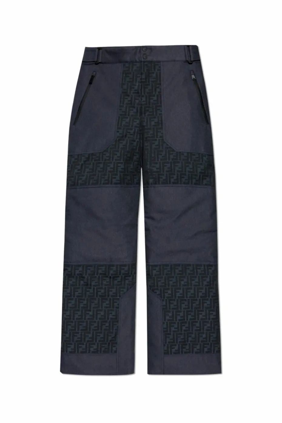 Fendi NAVY BLUE Ski pants with monogram