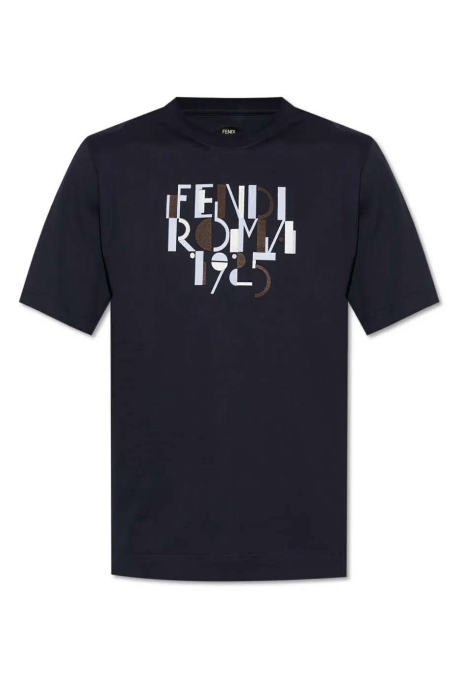 Fendi NAVY BLUE T-shirt with logo