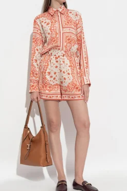 Fendi ORANGE Silk shirt