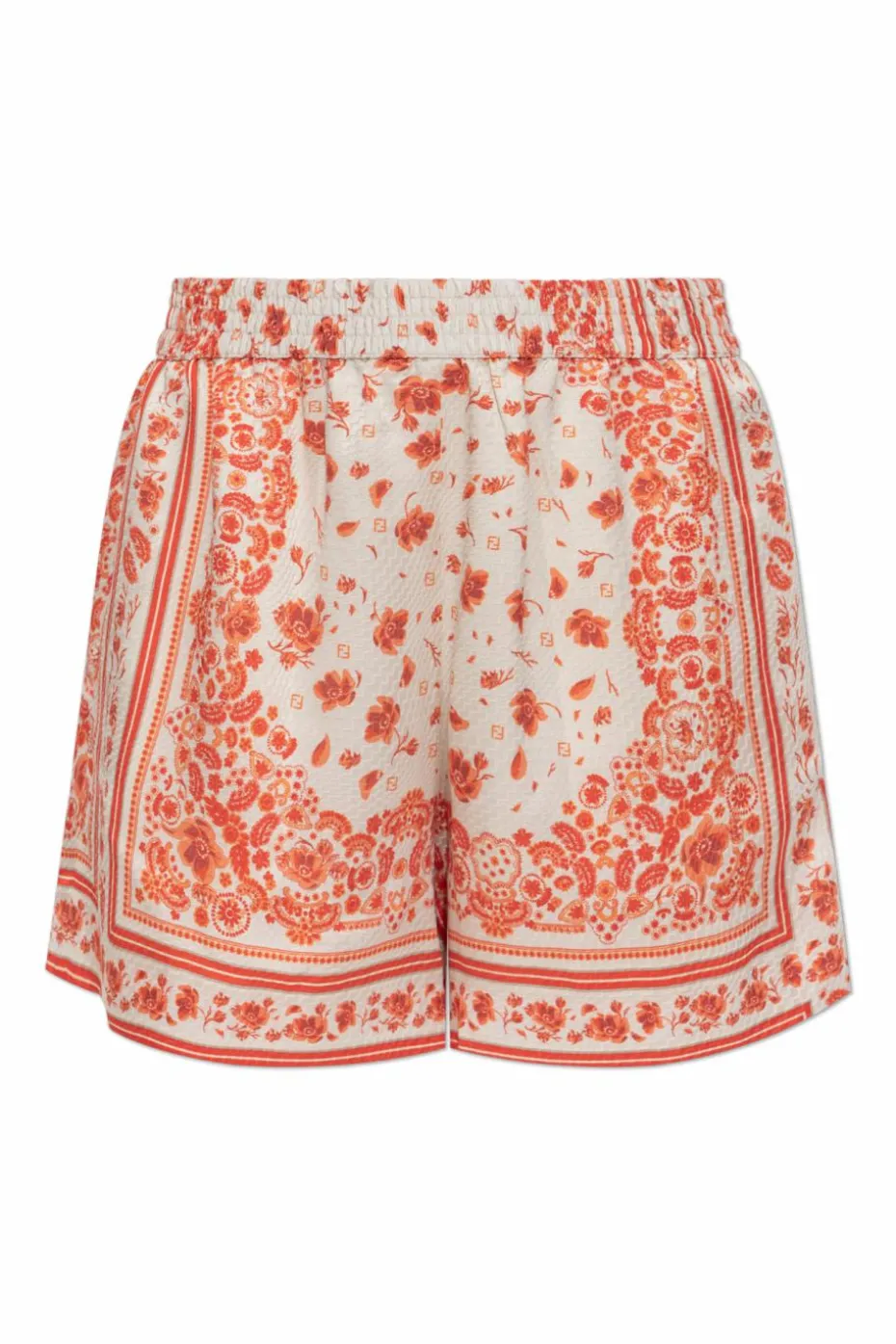 Fendi ORANGE Silk shorts