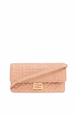 Fendi PINK Belt wallet FF Diamonds