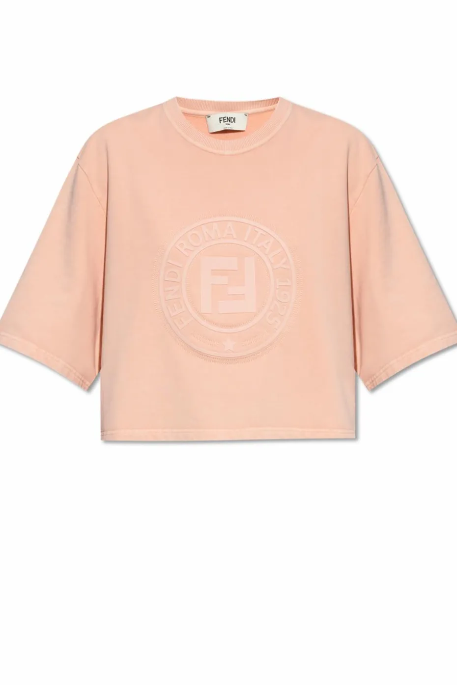Fendi PINK Short T-shirt with embossed logo