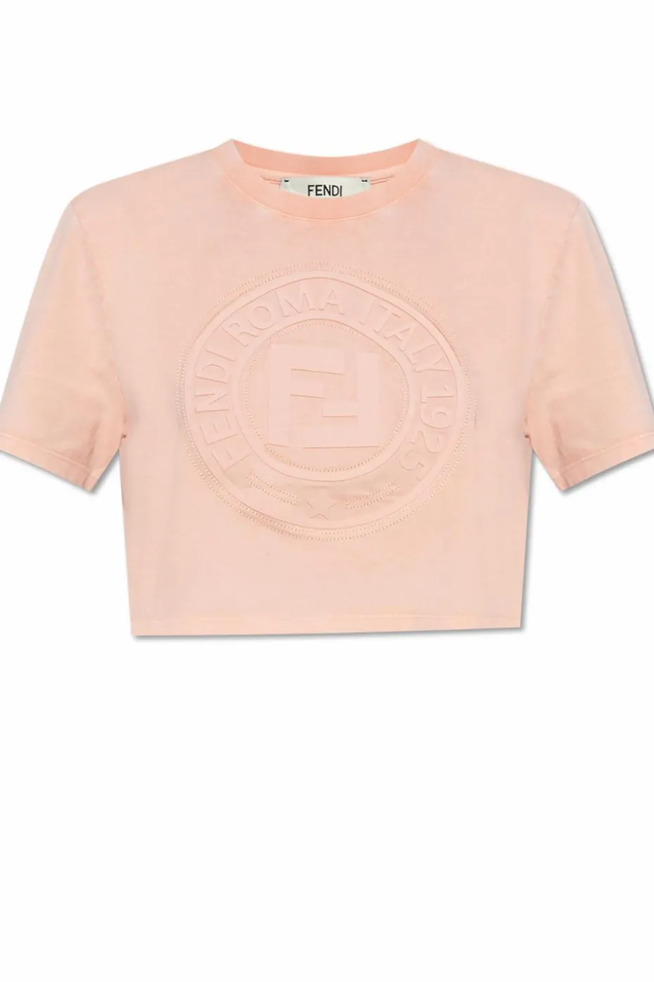 Fendi PINK Short T-shirt with embossed logo