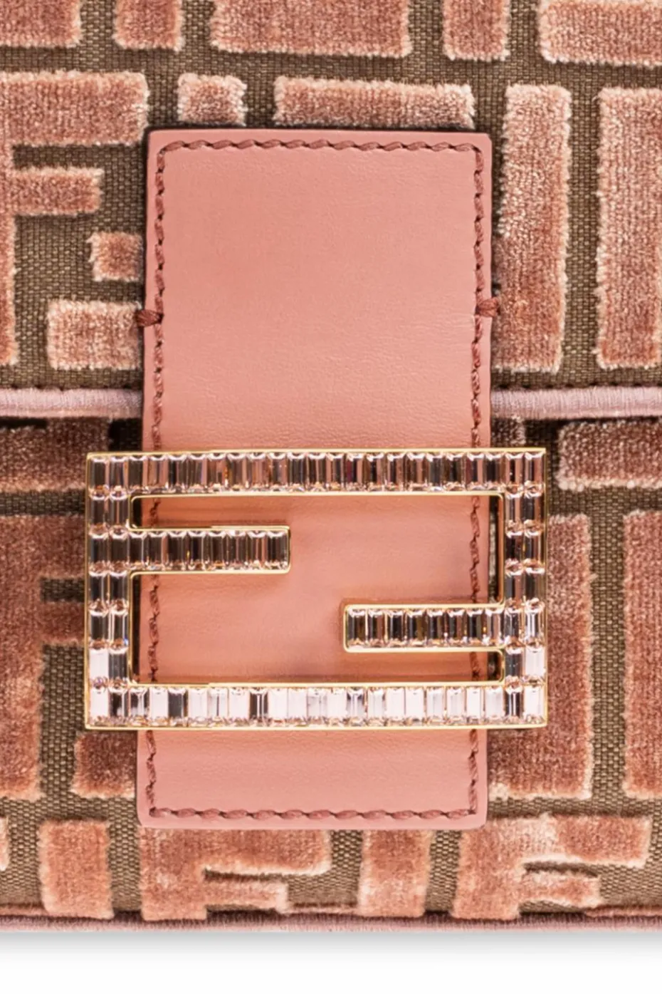 Fendi PINK Shoulder Bag `Baguette Medium`