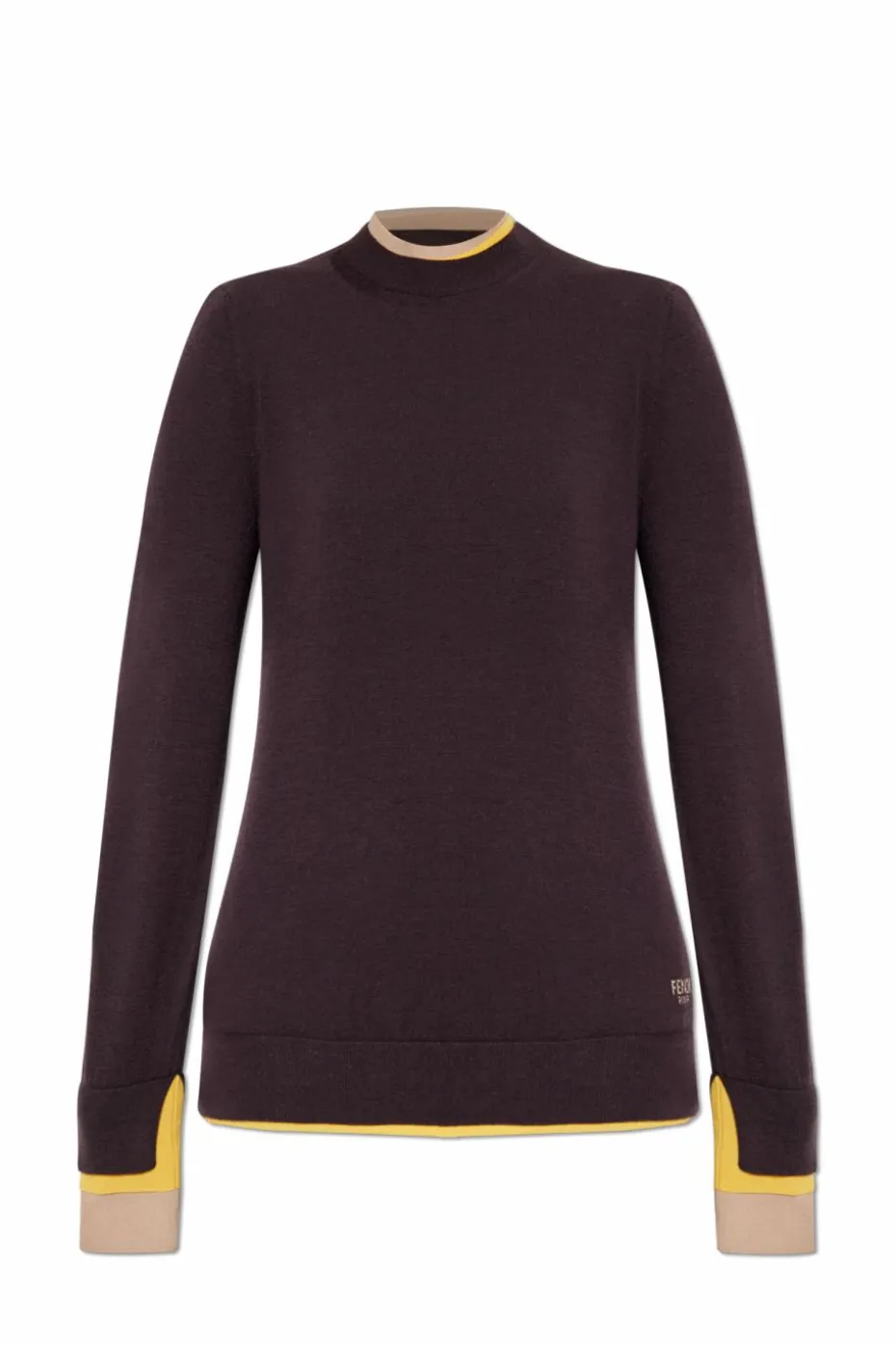 Fendi PURPLE Sweater with triple cuffs