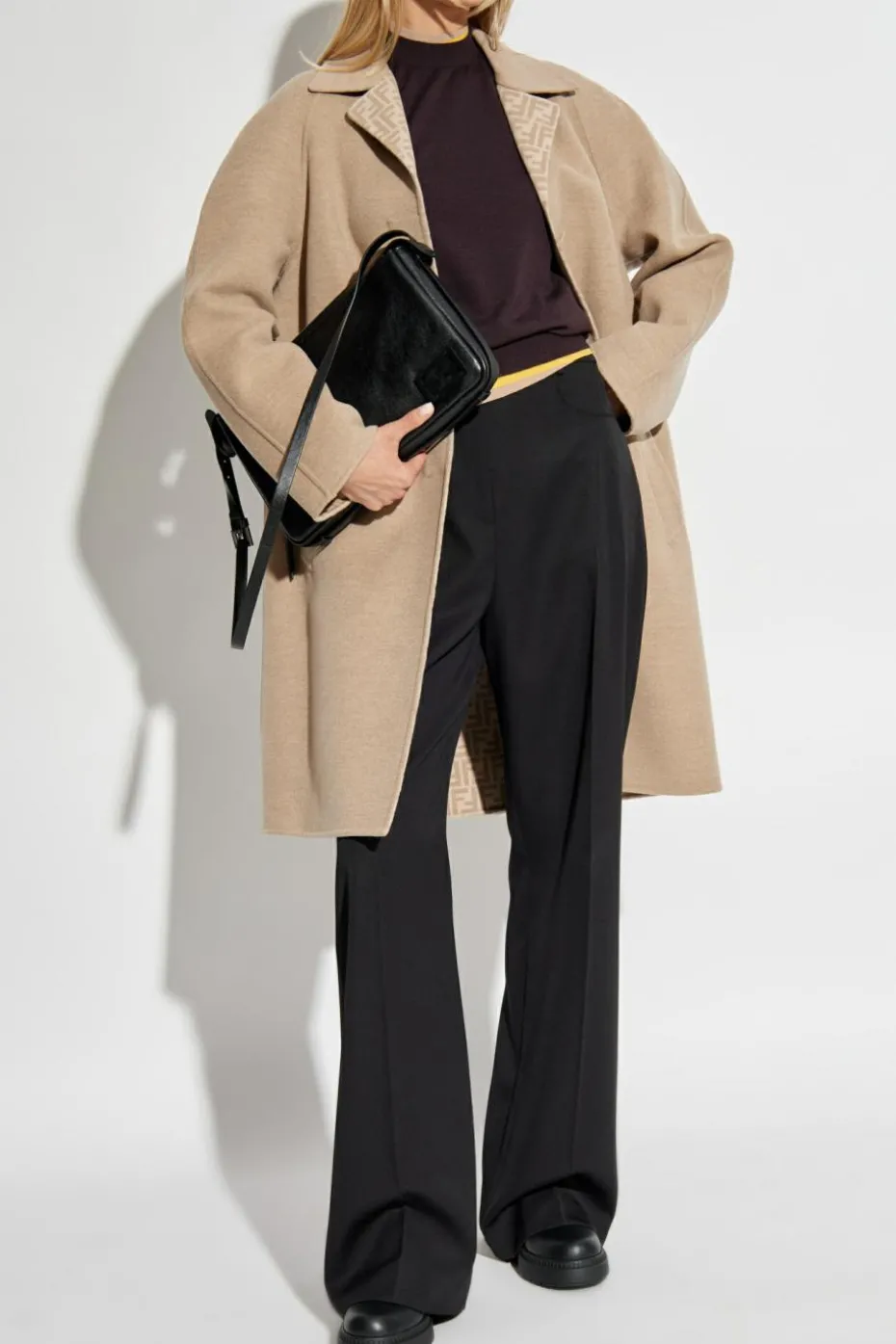 Fendi PURPLE Sweater with triple cuffs