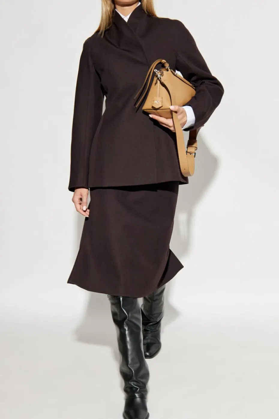 Fendi PURPLE Wool skirt with slits