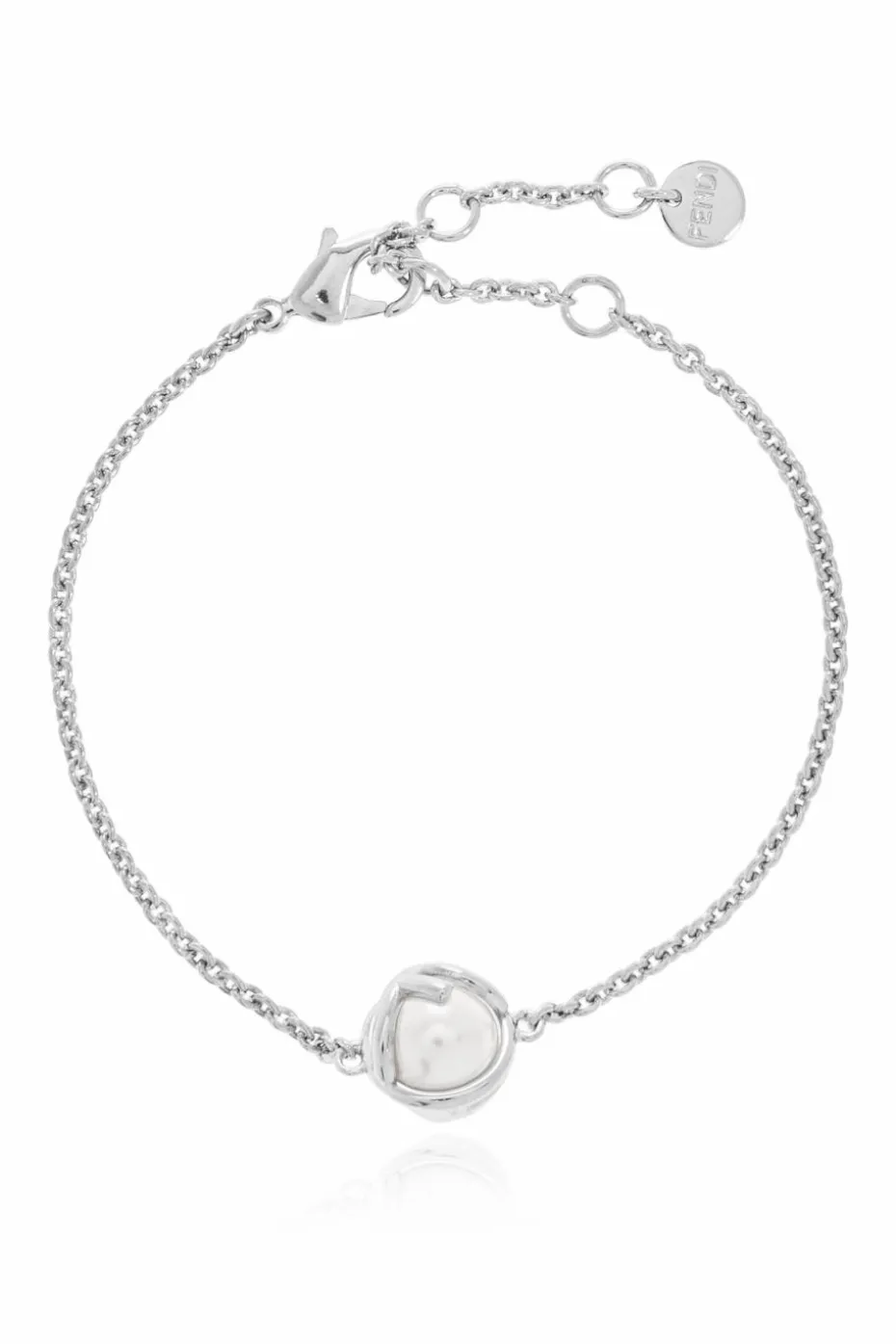 Fendi SILVER Bracelet with pearl charm