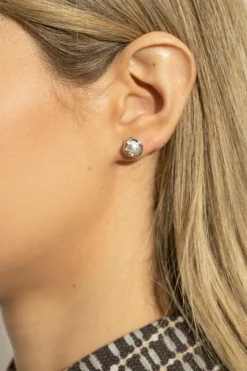 Fendi SILVER Earrings with glass pearl