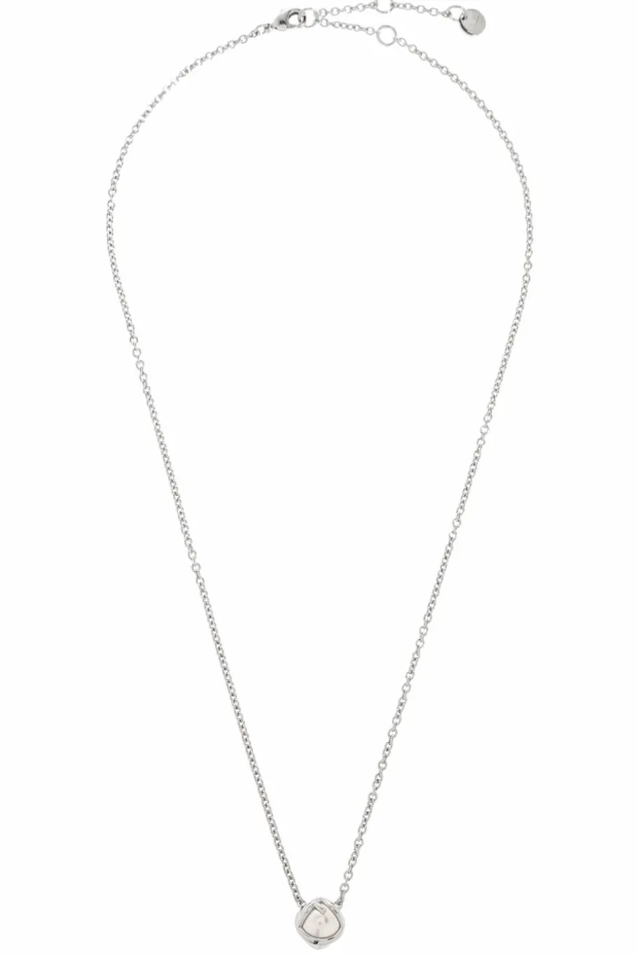 Fendi SILVER Necklace with Pearl Pendant