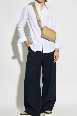 Fendi WHITE Shirt with an application in the shape of a logo