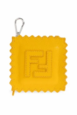 Fendi YELLOW Bag charm in the shape of ravioli
