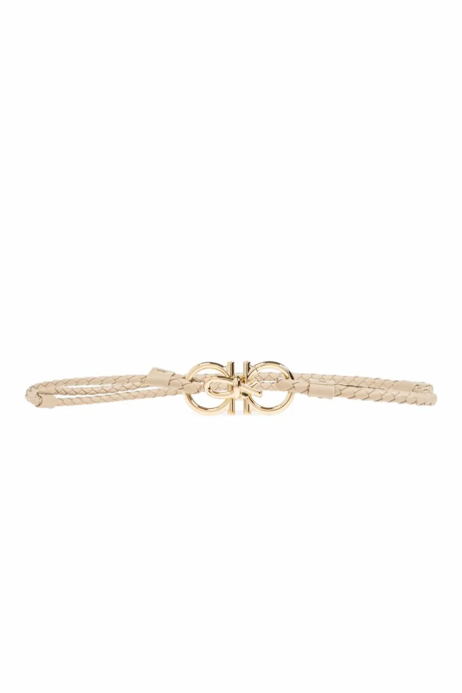 FERRAGAMO beige Braided belt