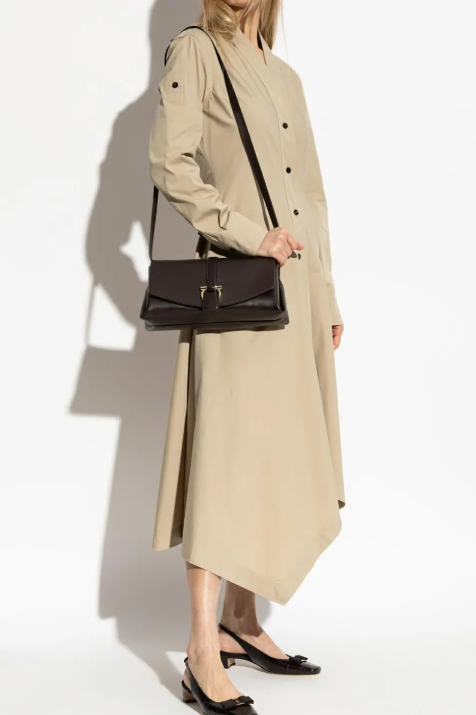 FERRAGAMO beige Dress with pockets