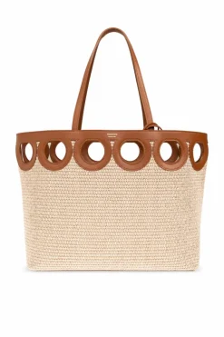 FERRAGAMO beige 'Gancio Medium' shopper bag