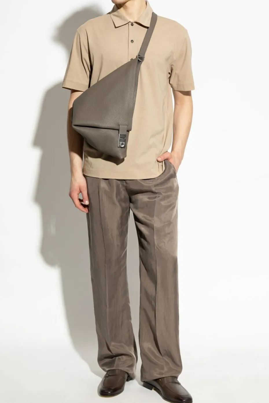 FERRAGAMO beige Polo with logo