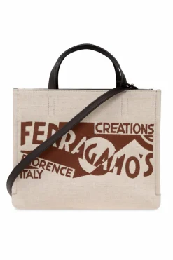 FERRAGAMO beige Shopper type bag