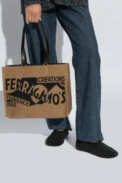 FERRAGAMO beige Shopper type bag