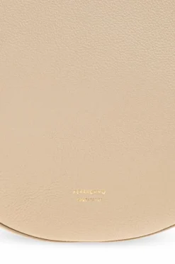 FERRAGAMO beige Shoulder bag `Noth-South Hobo Medium`