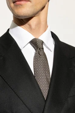 FERRAGAMO beige Silk tie