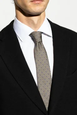 FERRAGAMO beige Silk tie