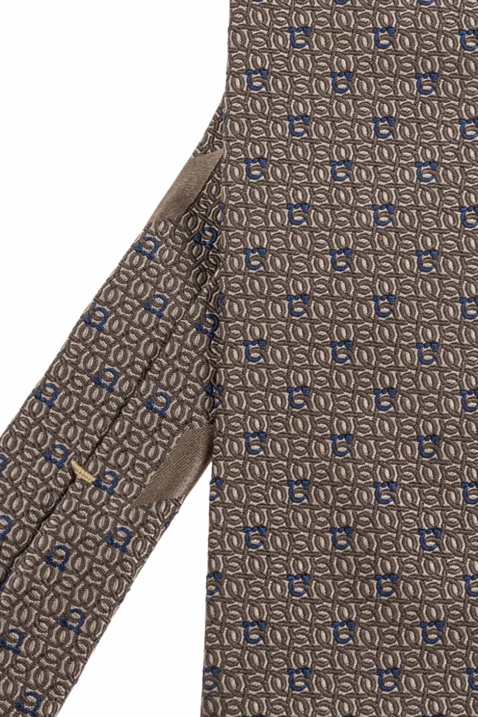 FERRAGAMO beige Silk tie
