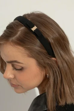 FERRAGAMO BLACK Appliqued headband