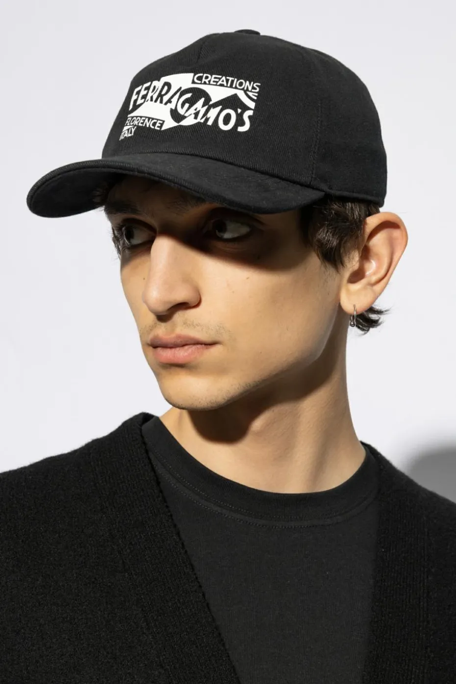 FERRAGAMO BLACK Baseball Cap