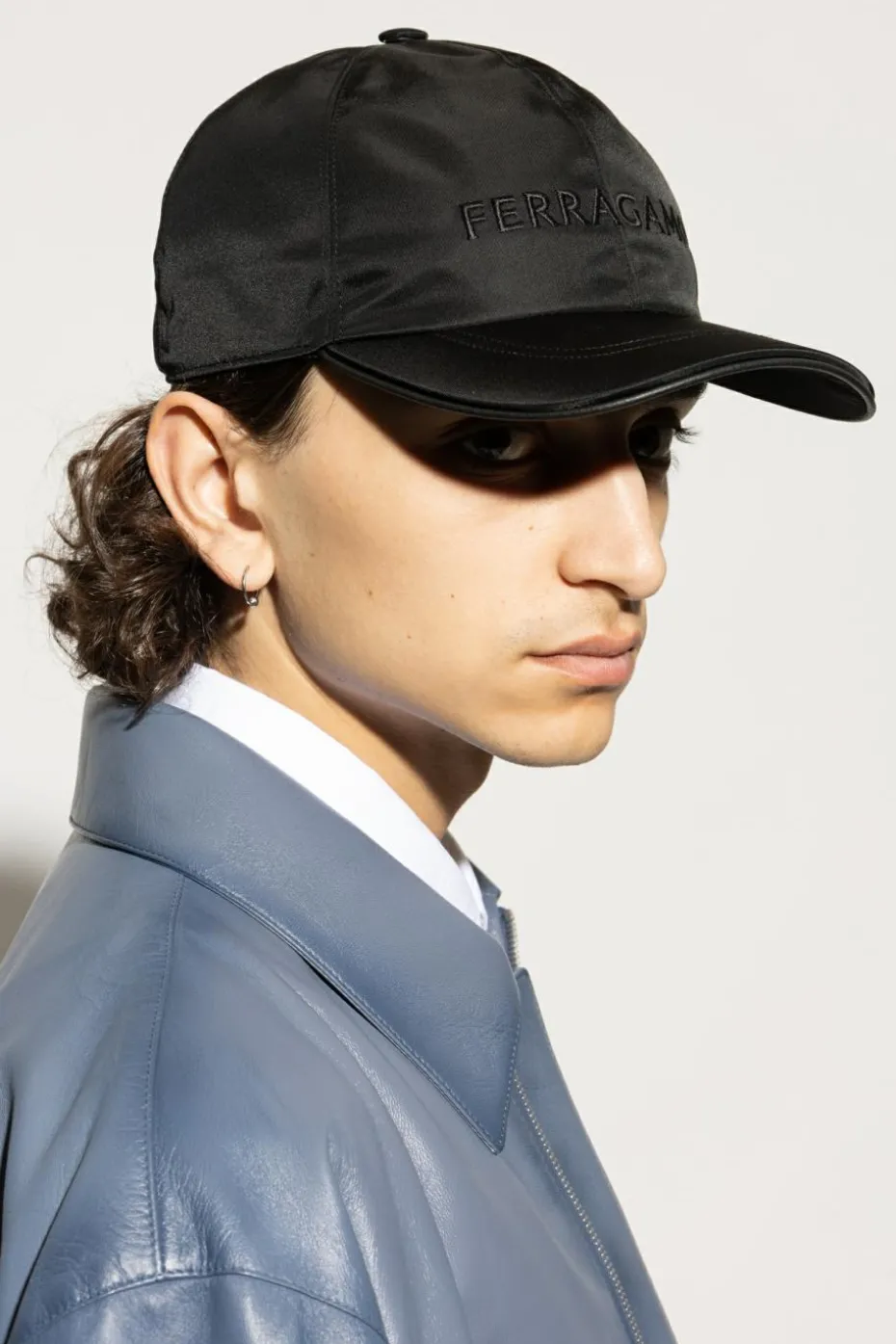 FERRAGAMO BLACK Baseball cap with logo