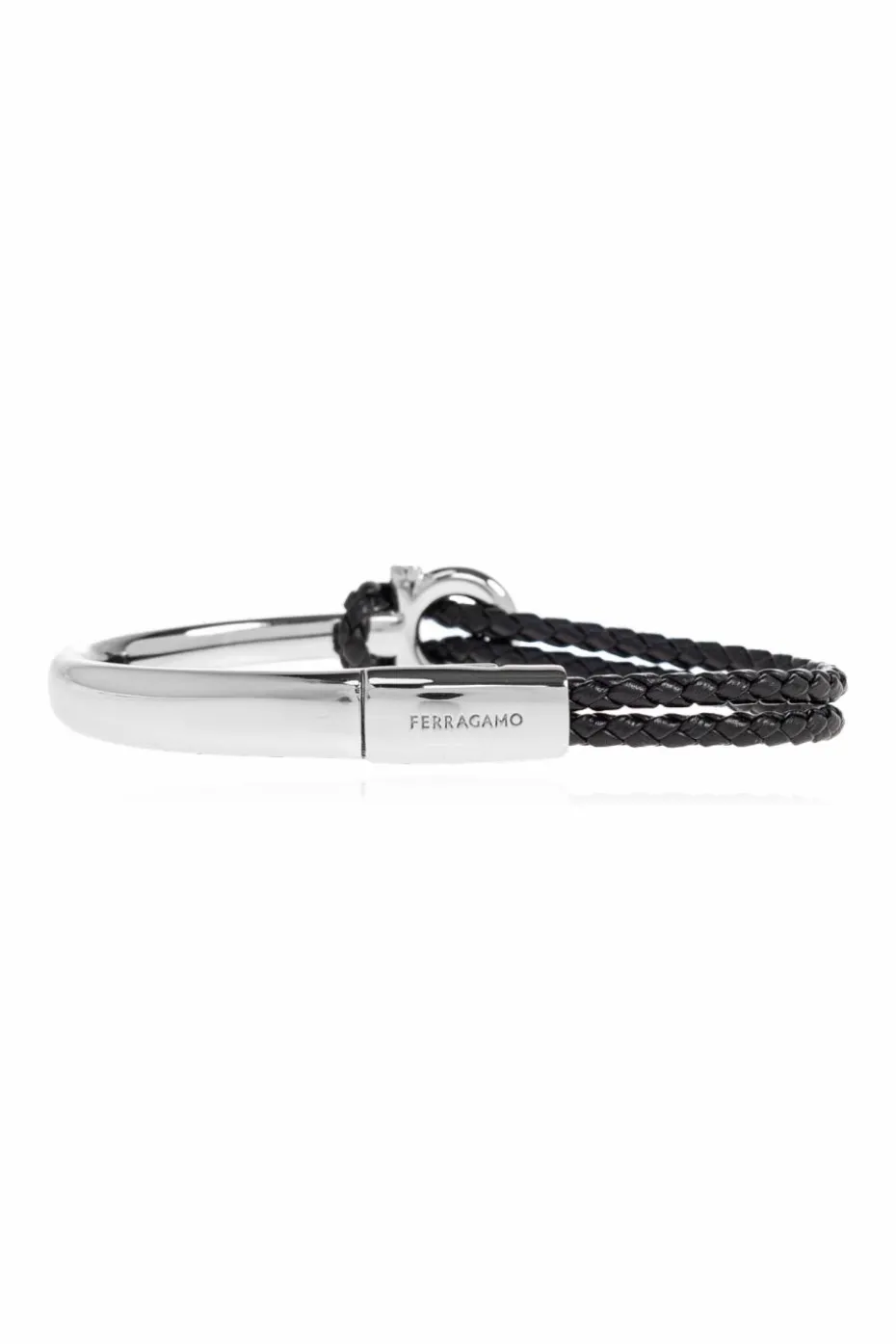 FERRAGAMO BLACK Bracelet with engraved logo